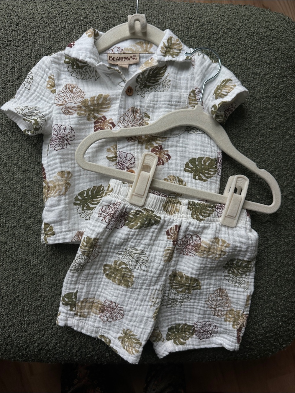 NWT Bearpaw Short-Sleeve Shirt and Shorts Set